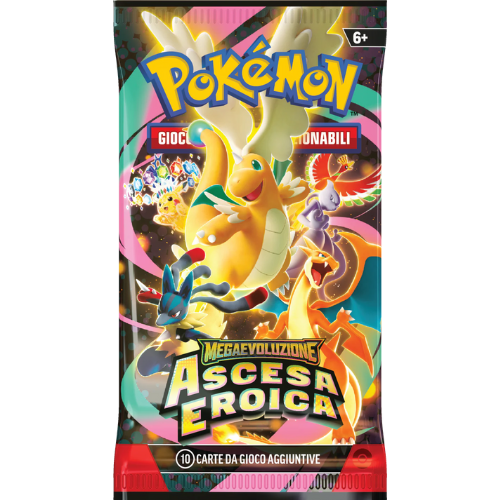 Pokemon Mega evoluzione ascesa eroica (busta da 10 carte) italiano